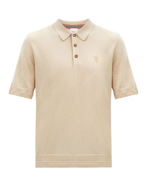 polo beige burberry|burberry white polo shirt men's.